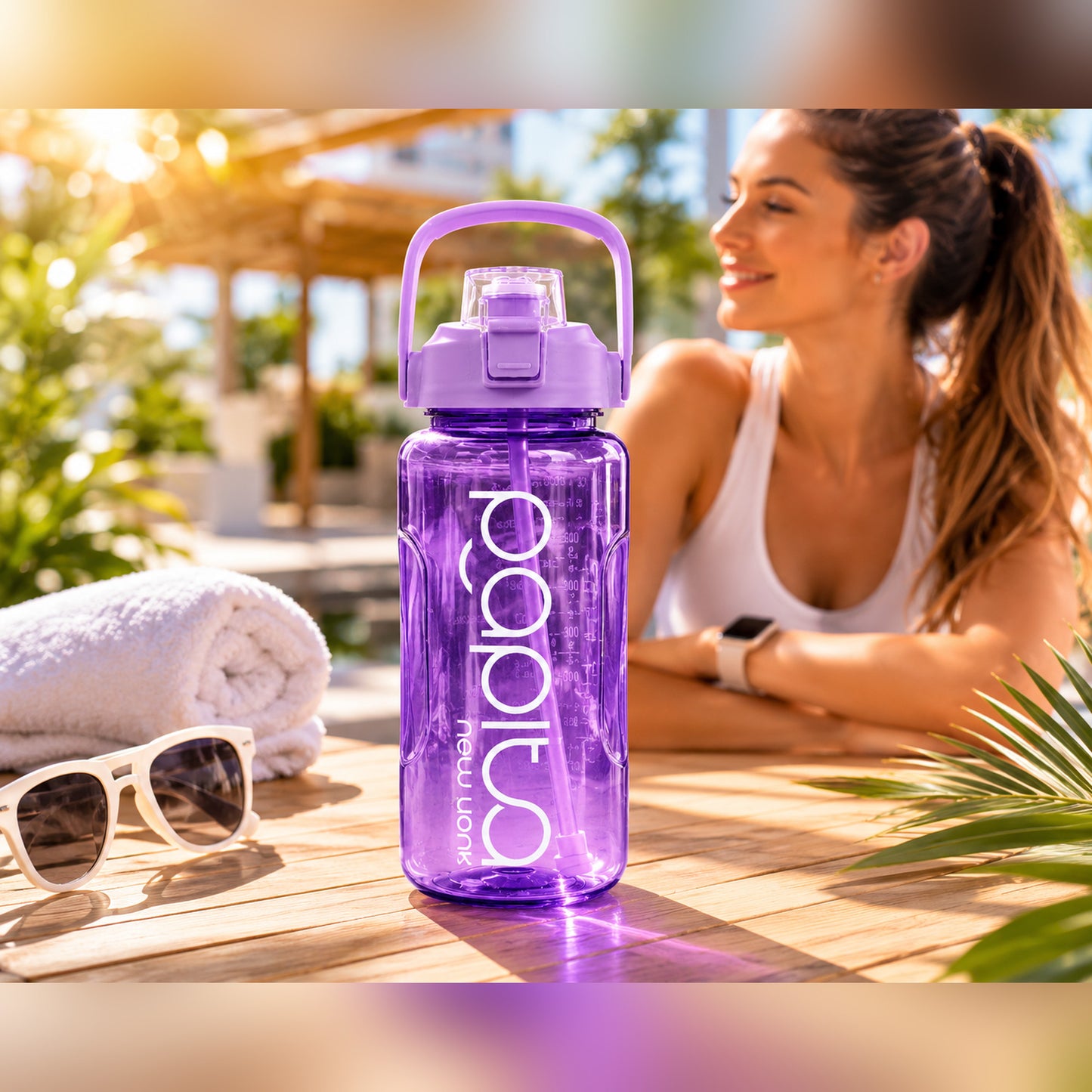 Papita 2L Water Bottle — Purple