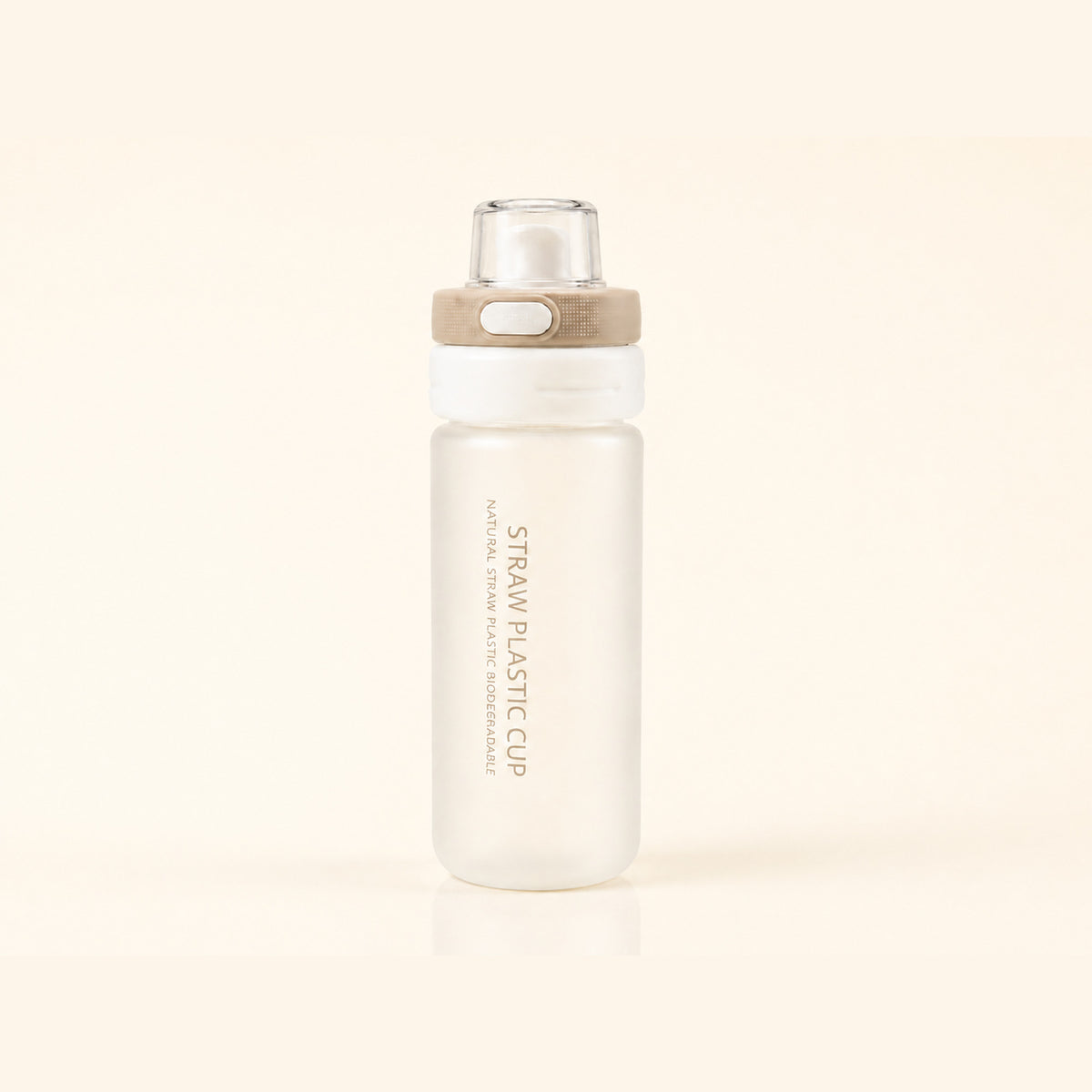 Straw Water Bottle with Flip Straw Lid — Lightweight BPA-Free Bottle with One-Touch Button Lid, Frosted Finish