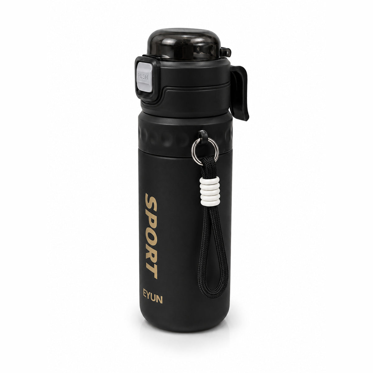 EYUN Sport 2-in-1 Water Bottle 750ml — BPA-Free Tritan Bottle with Push-Button Mist Spray & Wide Drinking Spout, Leakproof with Carry Strap