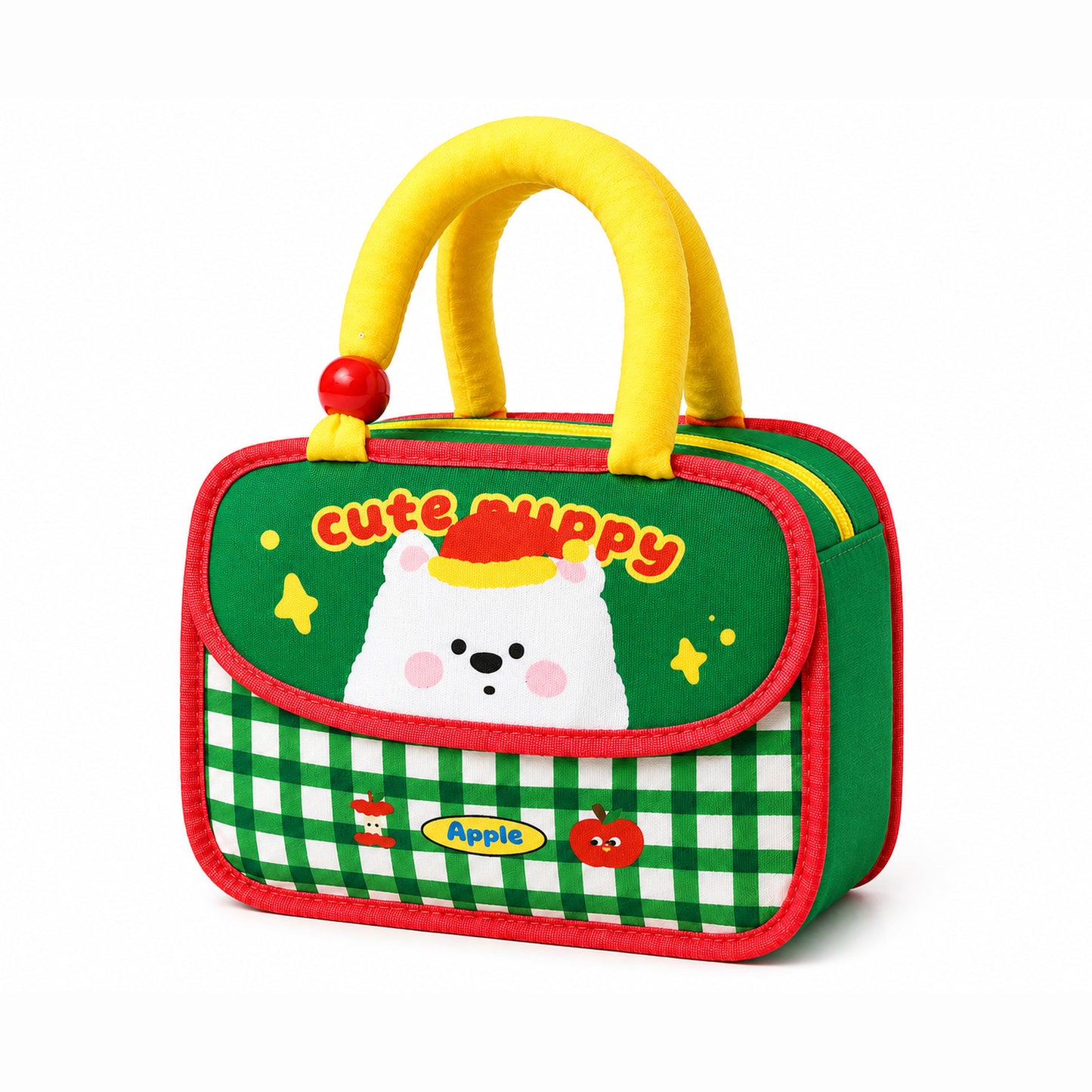 Kids Insulated Lunch Bag — Foil-Lined Tiffin Carrier with Padded Handles & Front Flap Pocket, Fits Steel Lunch Boxes
