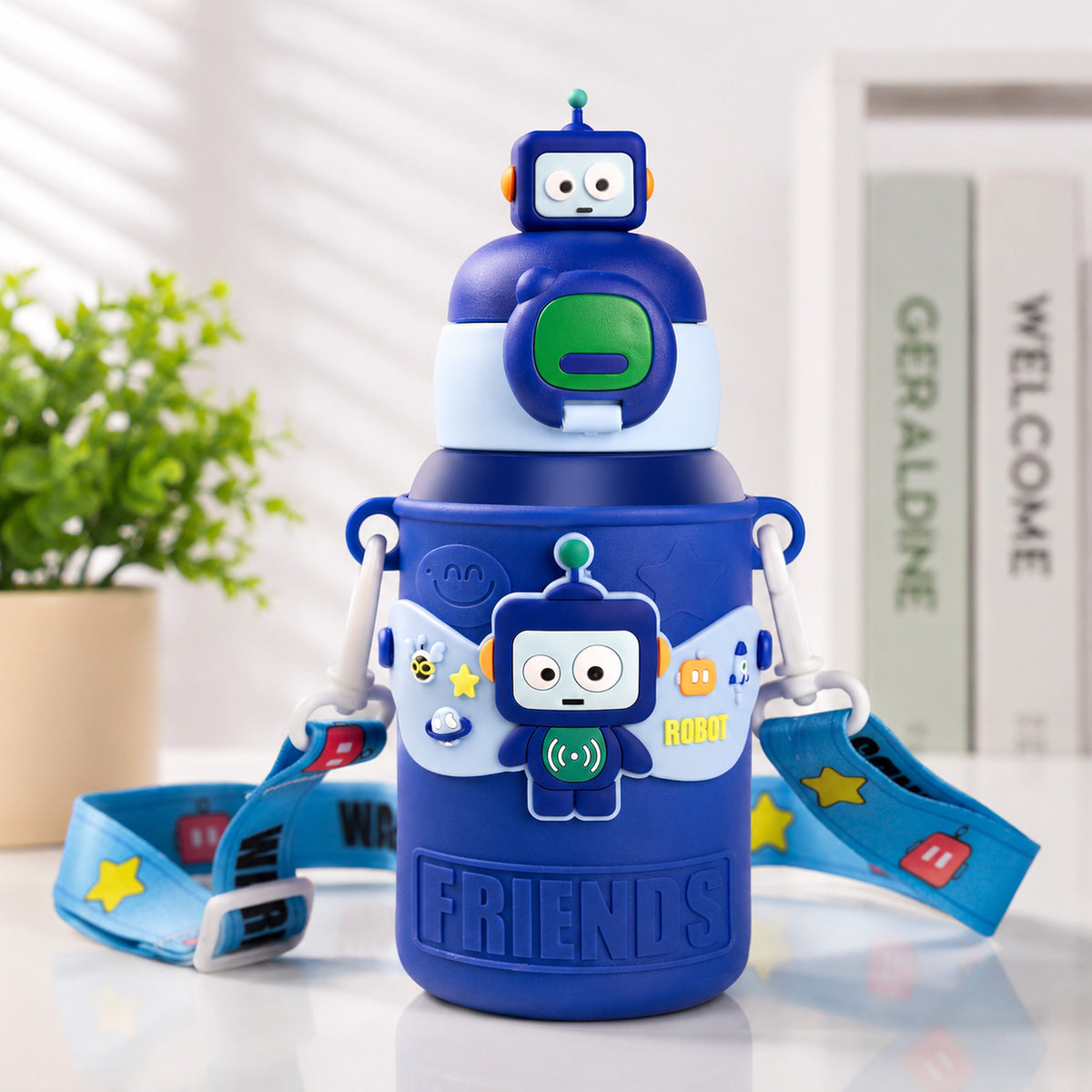 Papita Robot Friends Kids Water Bottle — 450ml