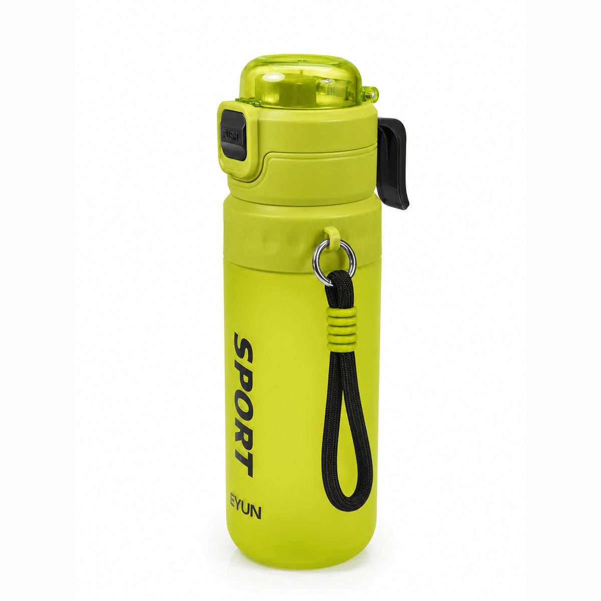 EYUN Sport 2-in-1 Water Bottle 750ml — BPA-Free Tritan Bottle with Push-Button Mist Spray & Wide Drinking Spout, Leakproof with Carry Strap