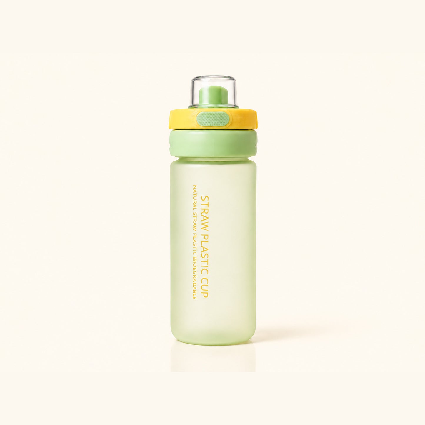 Straw Water Bottle with Flip Straw Lid — Lightweight BPA-Free Bottle with One-Touch Button Lid, Frosted Finish