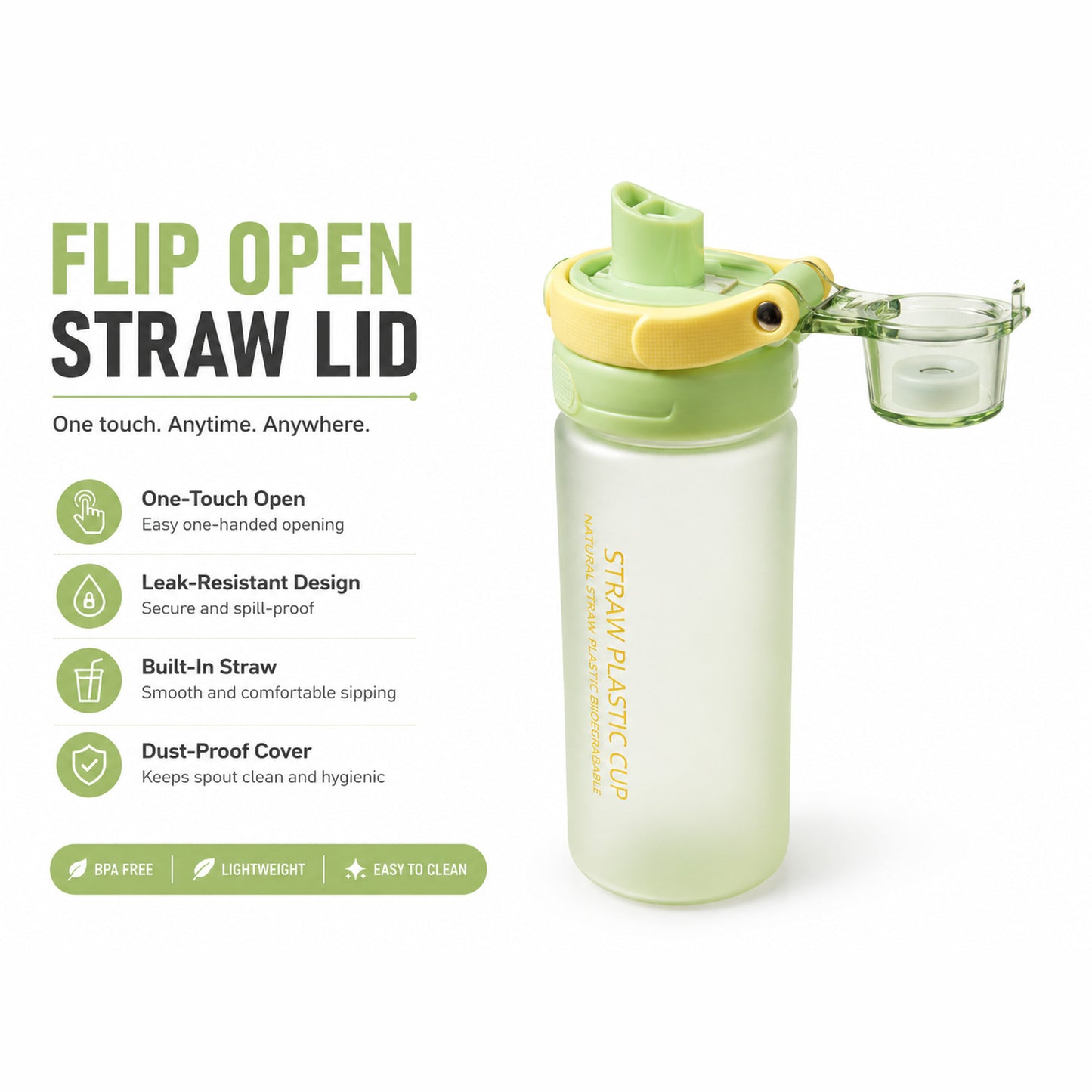 Papita Frosted Straw Cup — 550ml