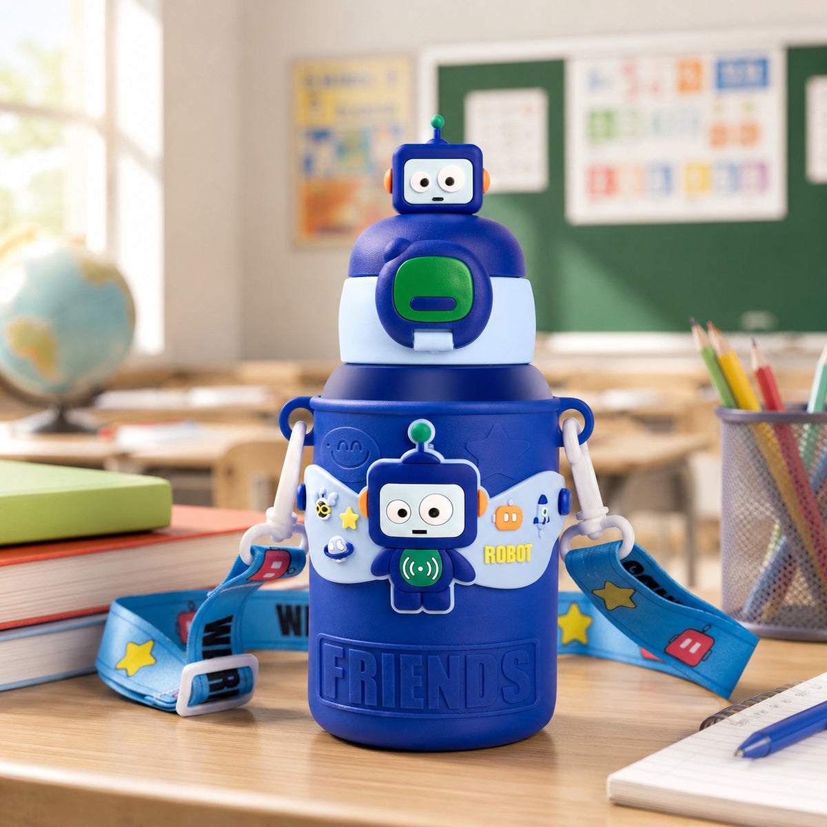 Papita Robot Friends Kids Water Bottle — 450ml