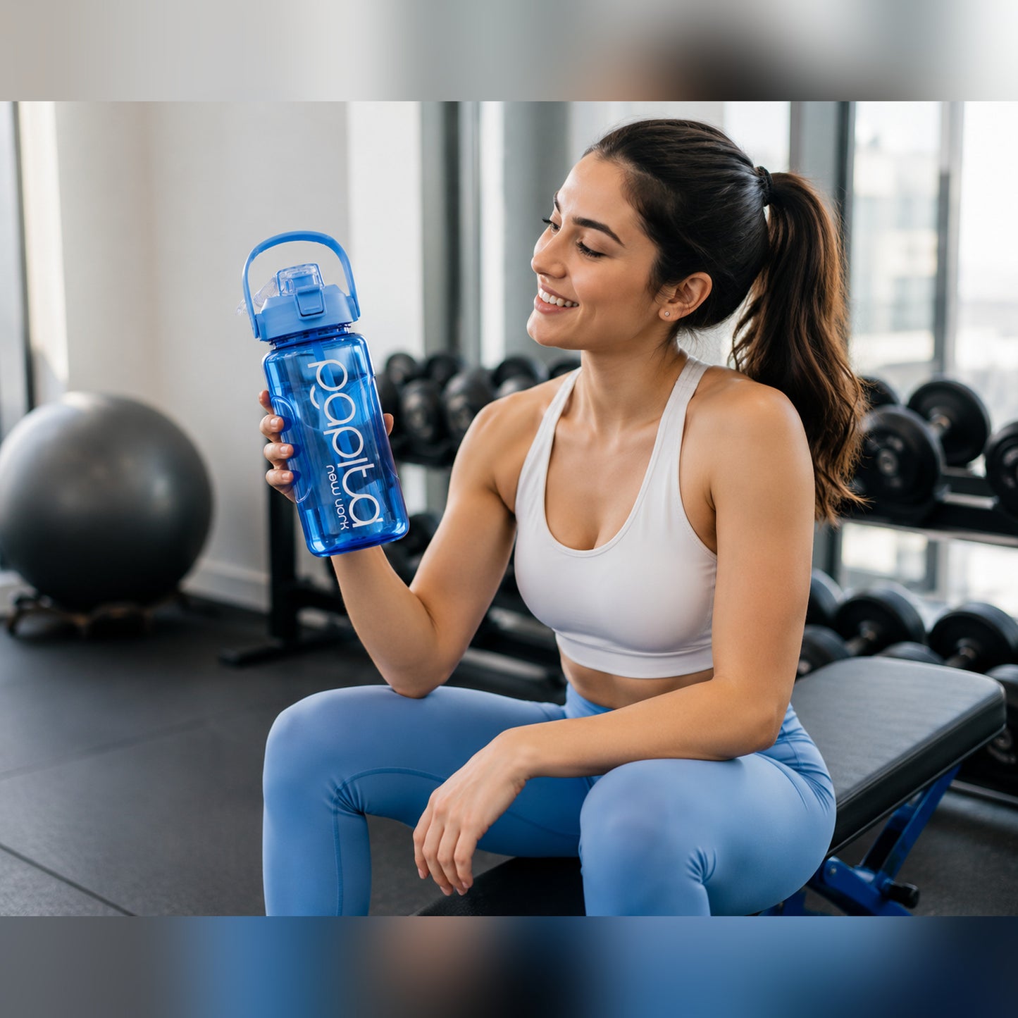 Papita 2L Water Bottle — Blue