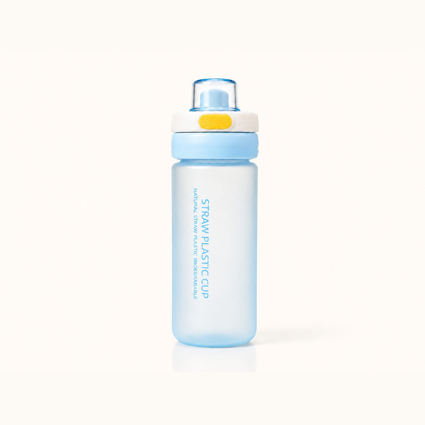 Straw Water Bottle with Flip Straw Lid — Lightweight BPA-Free Bottle with One-Touch Button Lid, Frosted Finish