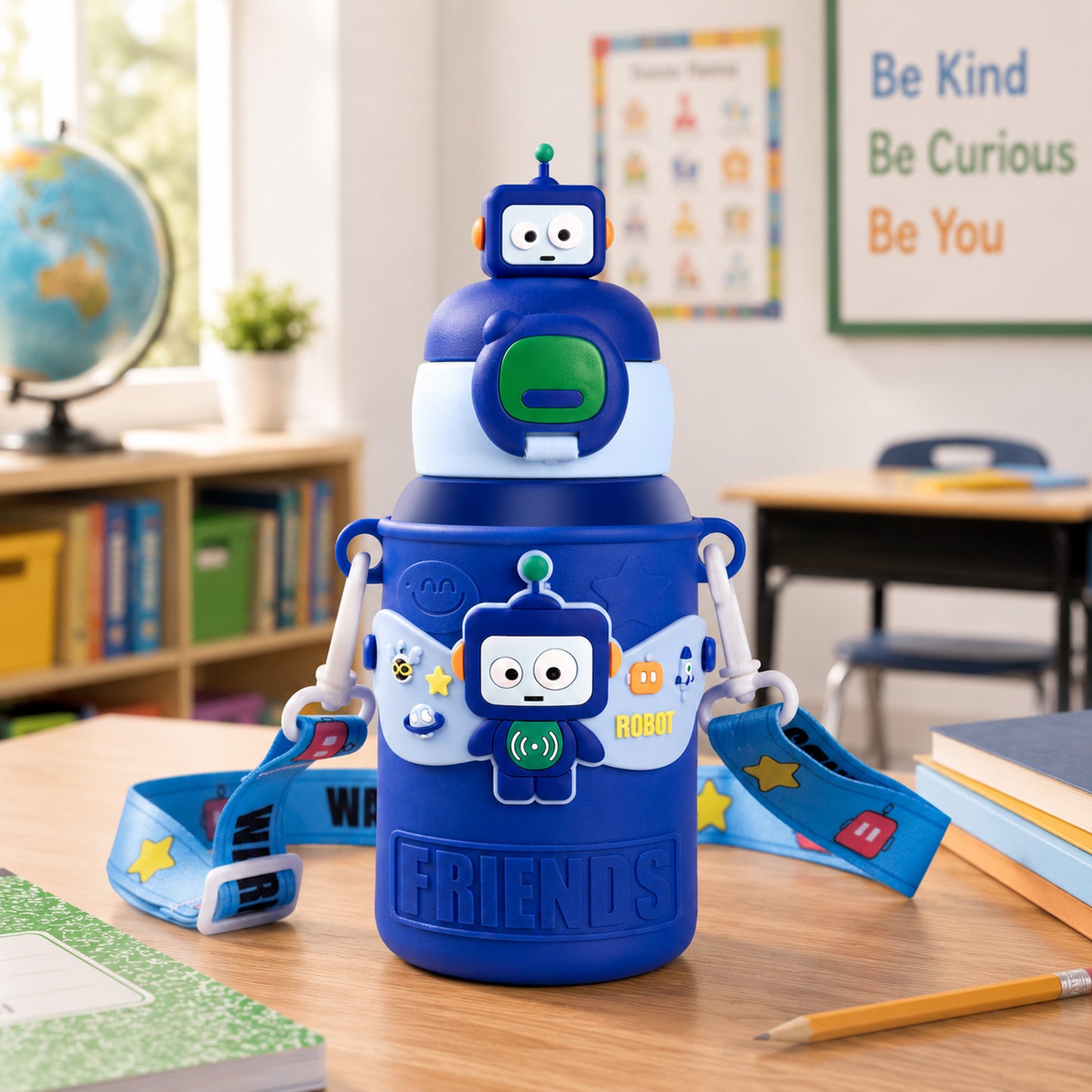 Papita Robot Friends Kids Water Bottle — 450ml