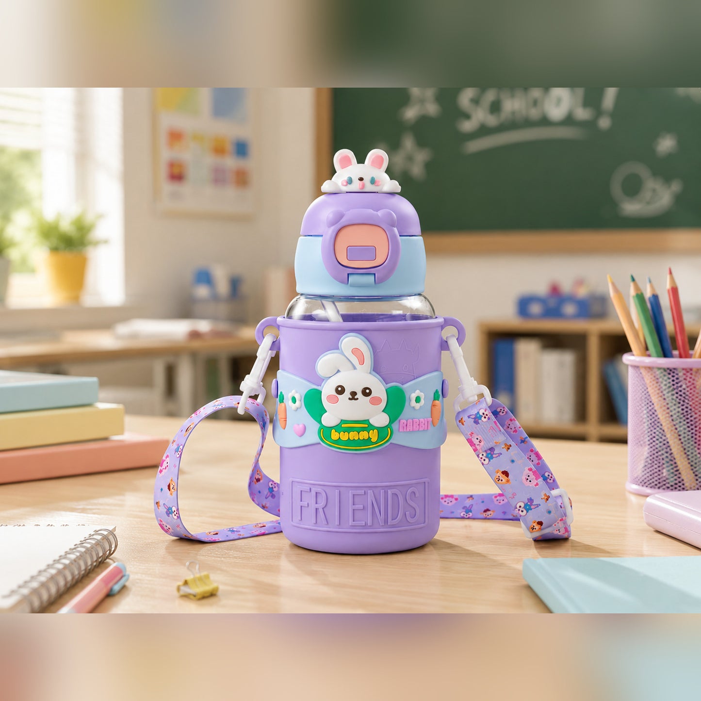 Papita Bunny Friends Kids Water Bottle — 450ml