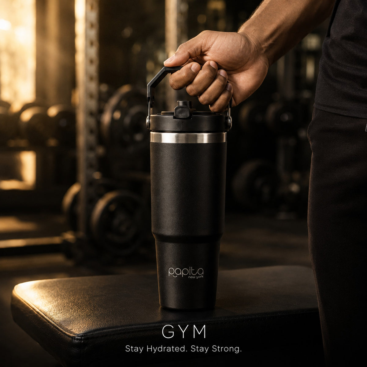 Papita Hydra 900 Ml Double Wall Steel Tumbler