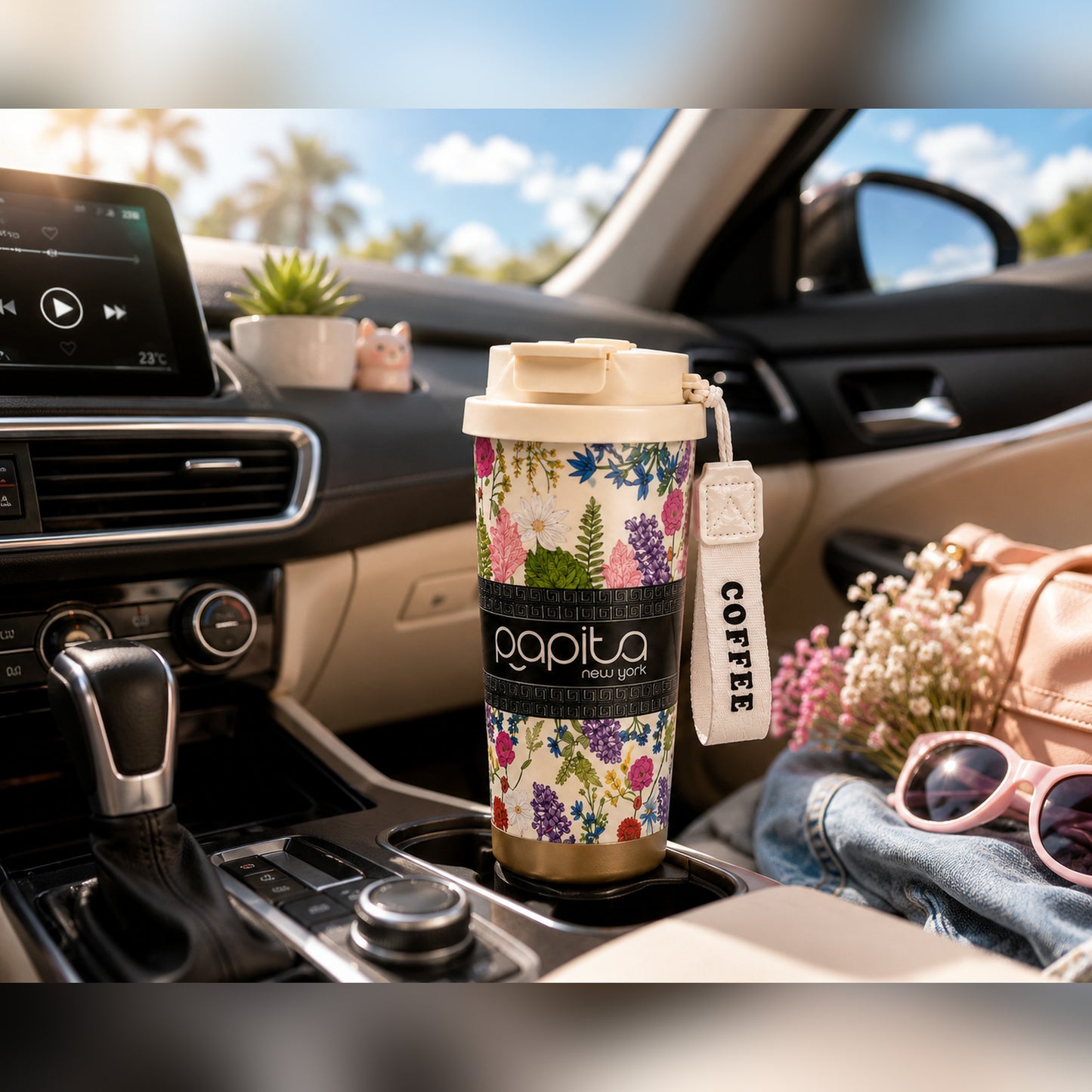 Papita Wildflower Meadow Steel Travel Mug