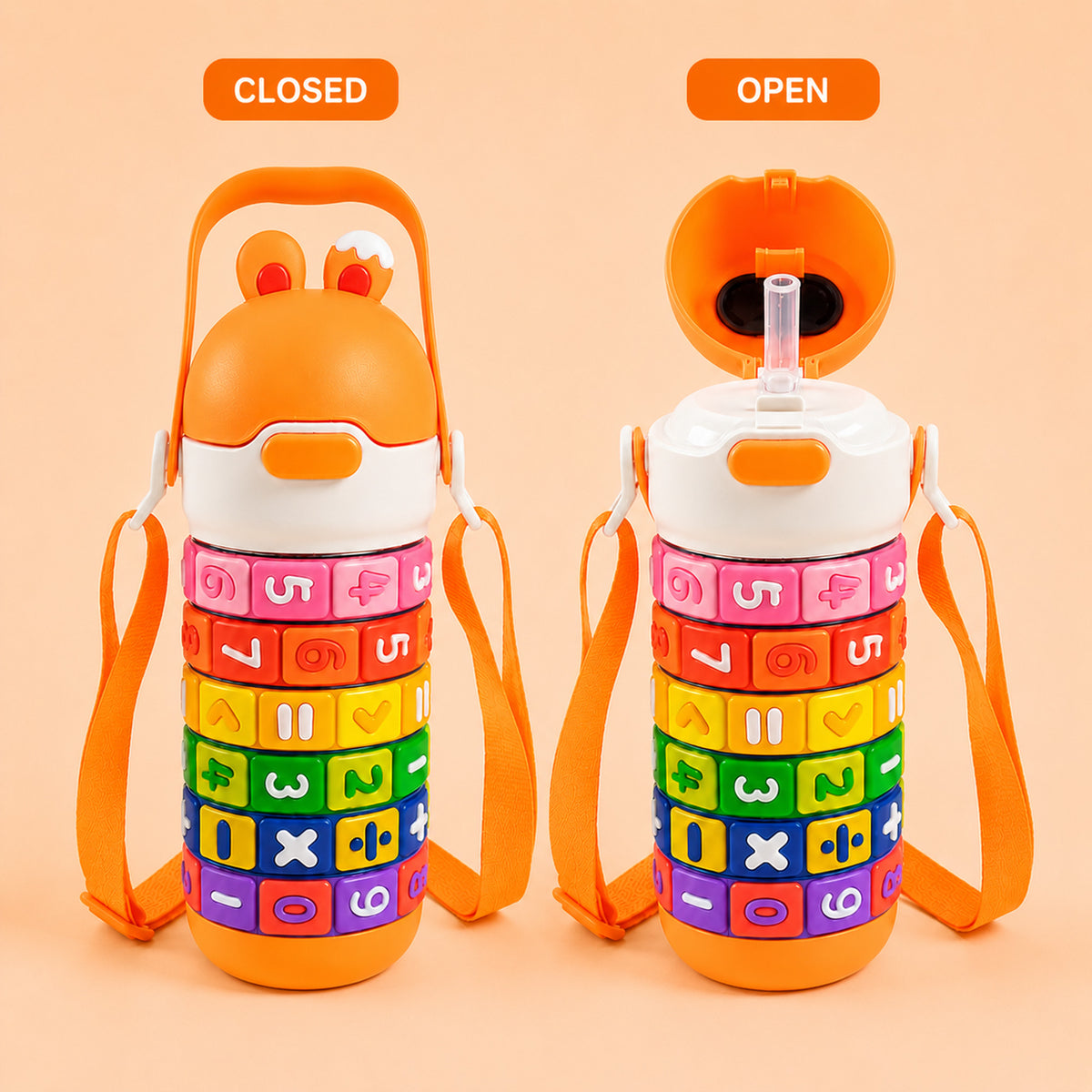 Papita Number Blocks Kids Steel Bottle — 430ml