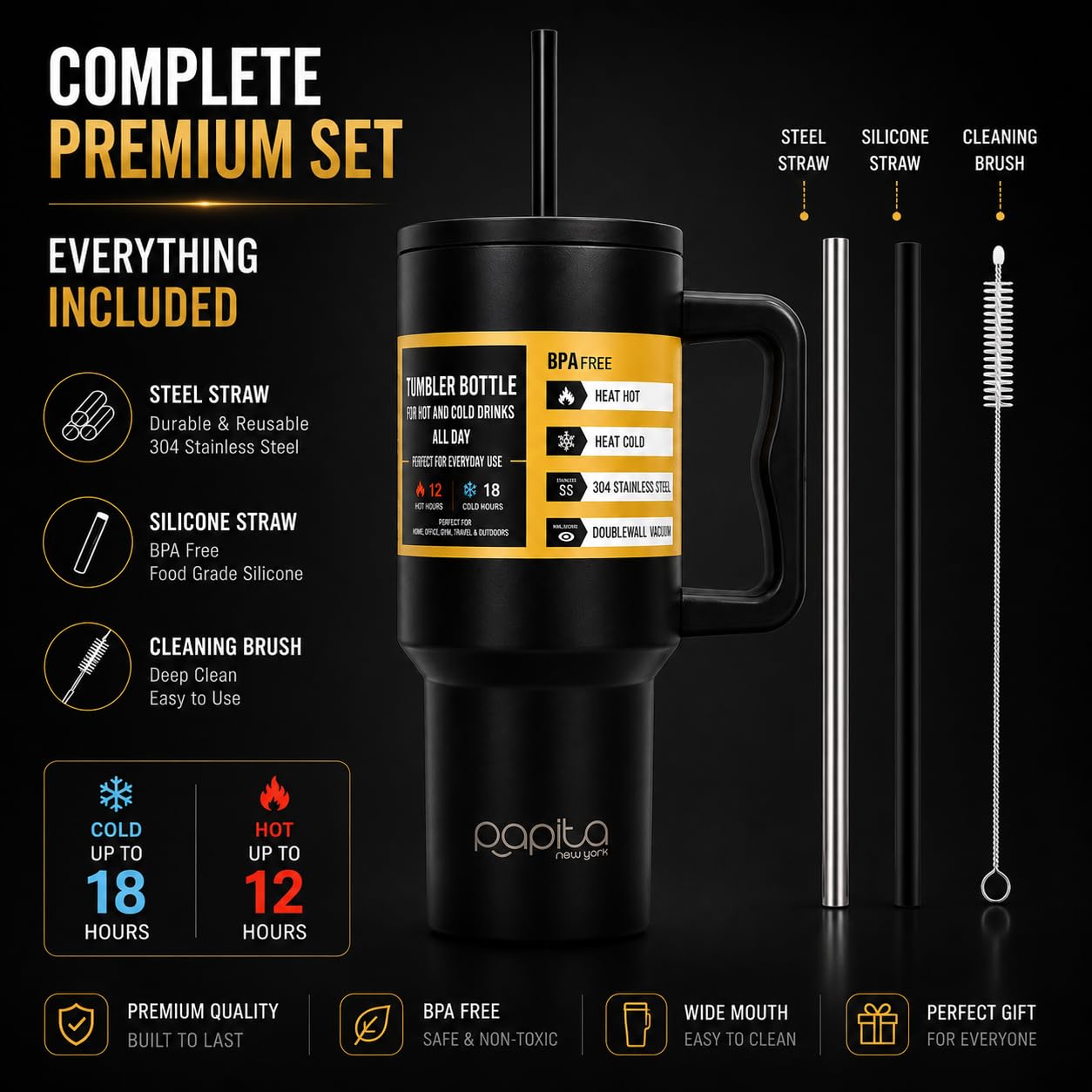 Vacuum Insulated Stainless Steel Tumbler
